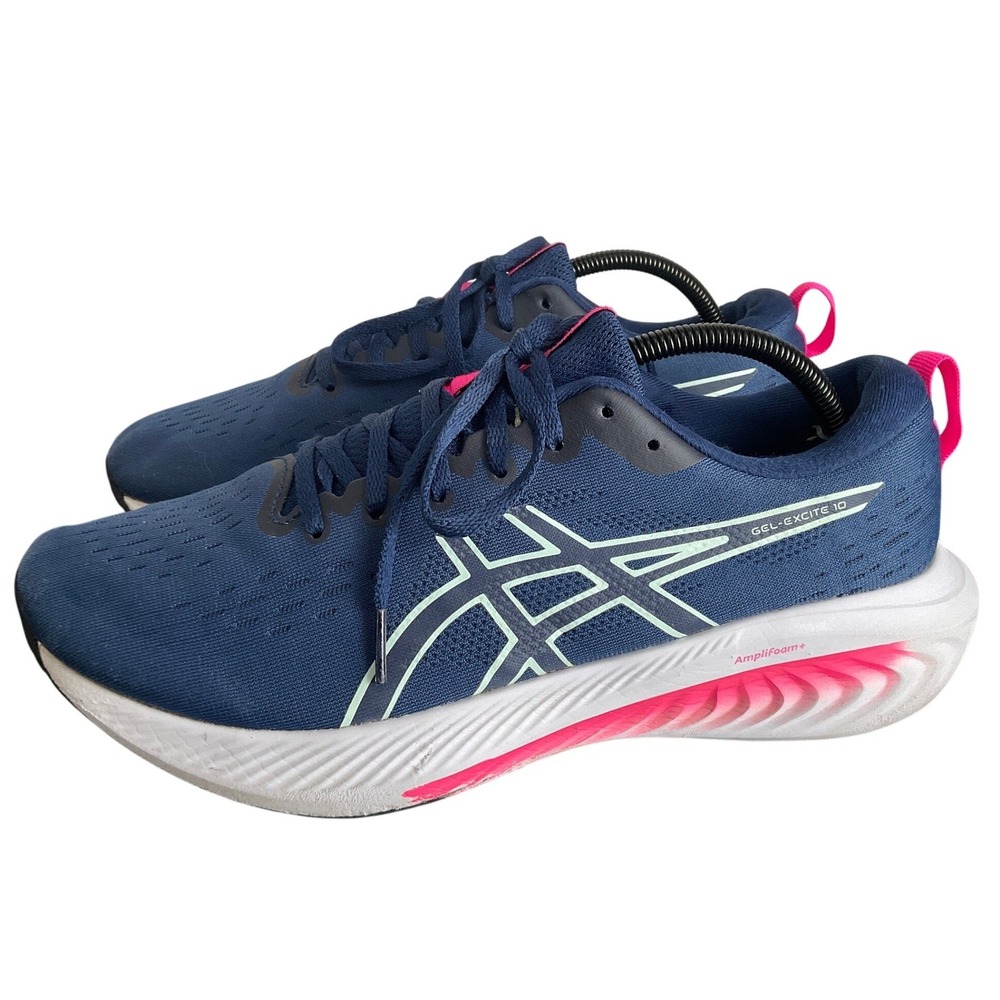 ASICS Gel-Excite 10 Women Navy White Pink Running Shoes 1012B418 Size 11